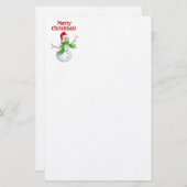 Merry kerst Snowman Briefpapier (Voorkant / Achterkant)