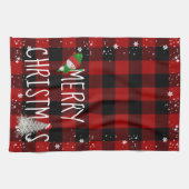 Merry kerst Snowman Buffalo Plays Theedoek (Horizontaal)