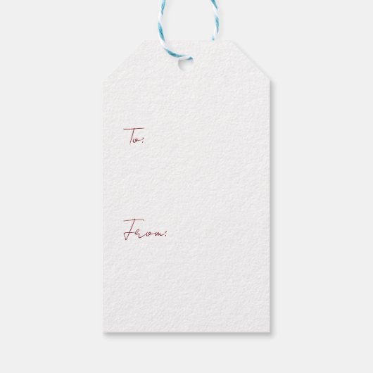 Merry kerst Snowman Cadeaulabel (Achterkant)