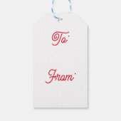 Merry kerst Snowman Cadeaulabel (Achterkant)
