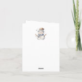 Merry kerst Snowman Feestdagen Kaart (Achterkant)