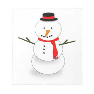Merry kerst Snowman Notitieblok