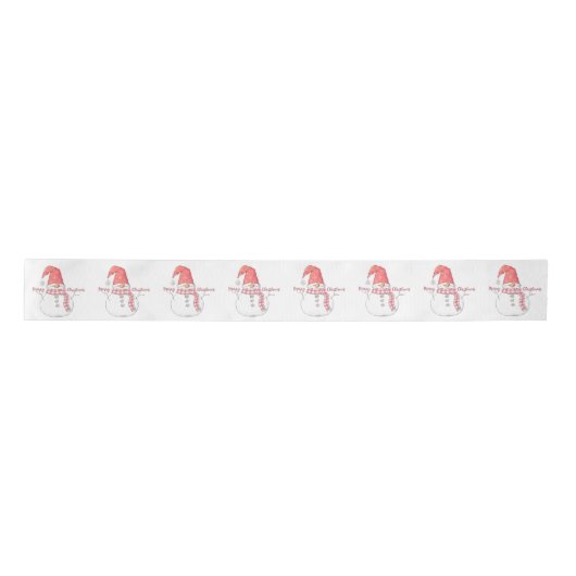 Merry kerst Snowman Pattern Lint (Voorkant)