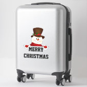 Merry kerst Snowman Sticker (Koffer)
