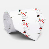 Merry kerst Snowman Stropdas (Opgerold)