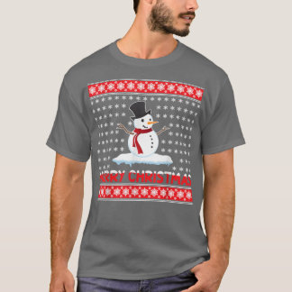 Merry kerst Snowman T-shirt