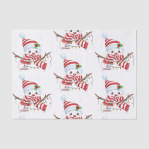 Merry kerst Snowman Tissuepapier