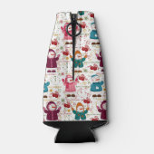 Merry kerst Snowmen Flesjeskoeler (Achterkant)