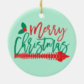 Merry kerst Spine Holly Chiropractic Keramisch Ornament (Achterkant)