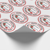 Merry kerst stickers cadeaupapier (Hoek)