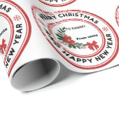 Merry kerst stickers cadeaupapier (Rol Hoek)