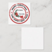 Merry kerst stickers informatiekaartje (Voorkant / Achterkant)