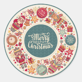 MERRY Kerst stickers & labels