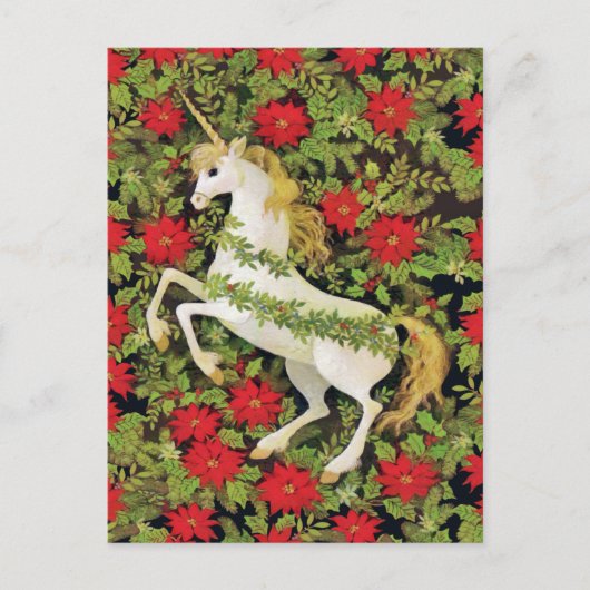 Merry kerst Unicorn Briefkaart (Voorkant)