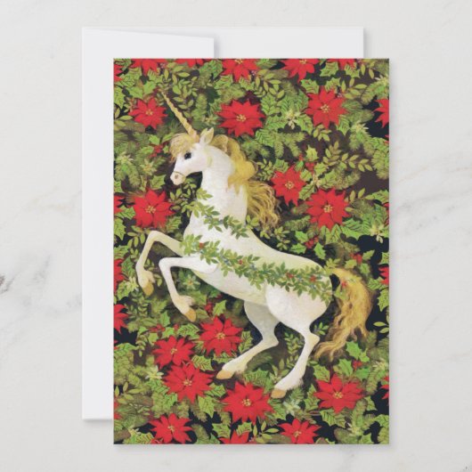 Merry kerst Unicorn Feestdagenkaart (Voorkant)