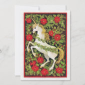 Merry kerst Unicorn Feestdagenkaart (Voorkant)
