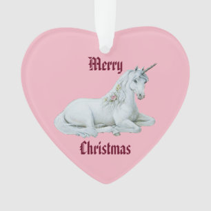 Merry kerst Unicorn Ornament