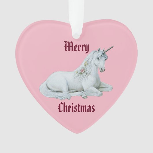 Merry kerst Unicorn Ornament (voorkant)