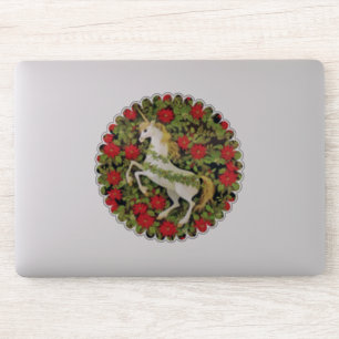 Merry kerst Unicorn Sticker