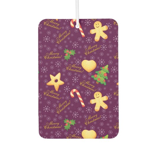 Merry kerst-wagen Freshener Luchtverfrisser (Voorkant)