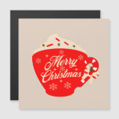 Merry kerst-warme chocolade Tan Snowflake-kaart (Voorkant / Achterkant)