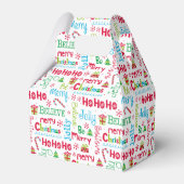Merry kerst Whimsical Modern Jolly Typografie Bedankdoosjes (Achterkant)