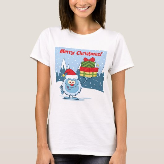 Merry kerst Yeti T-shirt (Voorkant)