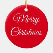 Merry kerst Yorkie Keramisch Ornament (Achterkant)