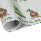 Merry kerstaffel cadeaupapier (Rol Hoek)