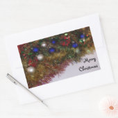 Merry kerstaker rechthoekige sticker (Envelop)