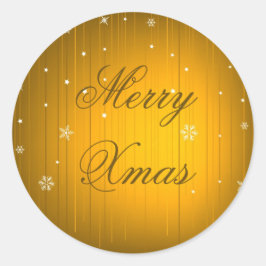 Merry kerstaker ronde sticker