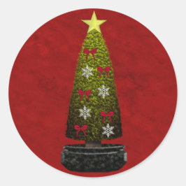 Merry kerstaker ronde sticker