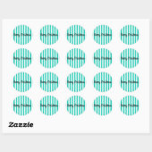 Merry kerstaker ronde sticker (Vel)