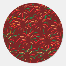 Merry kerstaker ronde sticker