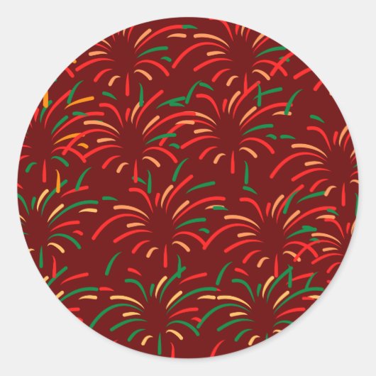 Merry kerstaker ronde sticker (Voorkant)