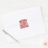 Merry kerstaker vierkante sticker (Envelop)