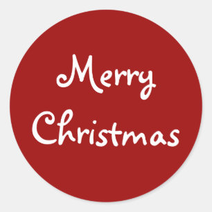 Merry kerstakers ronde sticker