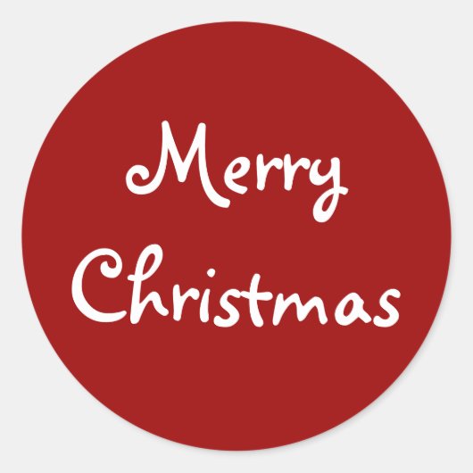 Merry kerstakers ronde sticker (Voorkant)