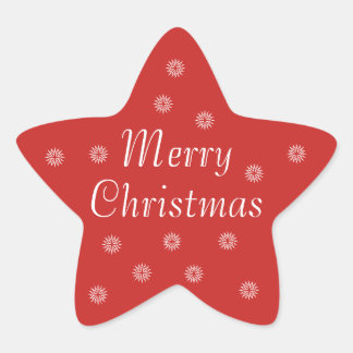 Merry kerstakers ster sticker