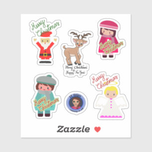 Merry kerstakers sticker