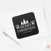 Merry kerstakers vierkante sticker (Envelop)