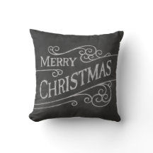 Merry Kerstalkboard Holiday Cushion