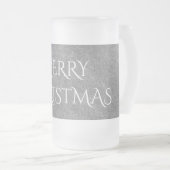 Merry Kerstalkboard Typografie Black White Matglas Bierpul (Voorkant rechts)