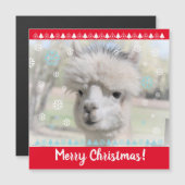 Merry Kerstalpaca Magnetic Card (Voorkant / Achterkant)