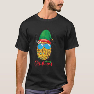 Merry Kerstananapple Santa Hat Light Funny Xm T-shirt