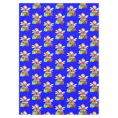 Merry KerstAngel Blue Tablecloth Tafelkleed (Voorkant)