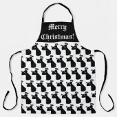 Merry Kerstangel Pattern Black and White Schort (Voorkant)