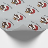 Merry KerstAngry Owl Cadeaupapier (Hoek)