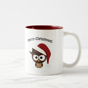 Merry KerstAngry Owl Tweekleurige Koffiemok
