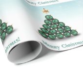 Merry kerstballen Tree Pastel Design Cadeaupapier (Rol Hoek)